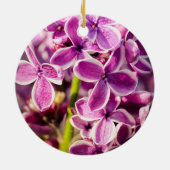 Rosa und Lila Lilac-Blume Keramik Ornament (Hinten)