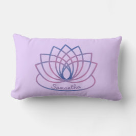 Rosa und Lila Lotus-Blume Lendenkissen