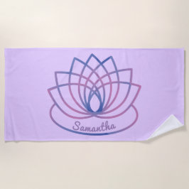 Rosa und Lila Lotus-Blume Strandtuch
