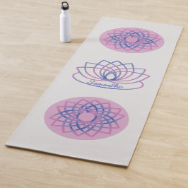Rosa und Lila Lotus-Blume Yogamatte