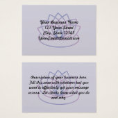 Rosa und Lila Lotus Business Information Card (Vorne & Hinten)