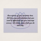 Rosa und Lila Lotus Business Information Card (Rückseite)