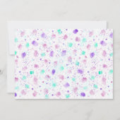 Rosa und Lila Mädchen zum Geburtstag Einladung (Rückseite)