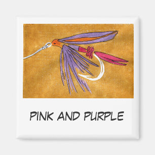 "Rosa und Lila" Magnet für Fischen