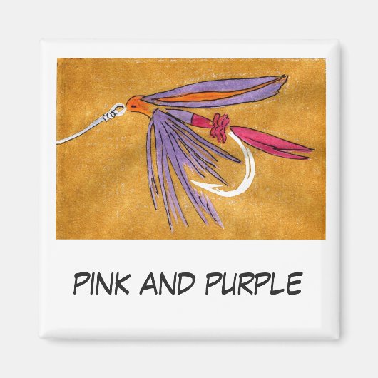 "Rosa und Lila" Magnet für Fischen (Vorne)