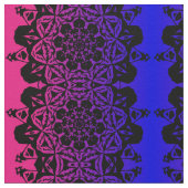 Rosa und lila Mandala-Blume Stoff (Nahaufnahme)