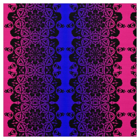 Rosa und lila Mandala-Blume Stoff (Muster)