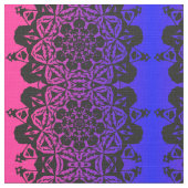 Rosa und lila Mandala-Blume Stoff (Nahaufnahme)