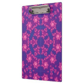 Rosa und Lila Mandela Runde Schneeflocken Klemmbrett (Links)