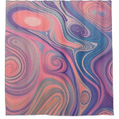 Rosa und lila Marmor Duschvorhang (Vorderseite)