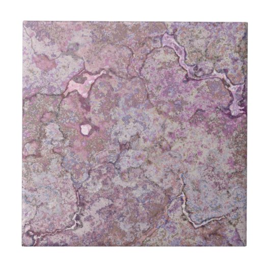 Rosa und Lila Marmor Fliese (Vorderseite)