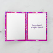 Rosa und Lila Marmor Karte (Innenseite)