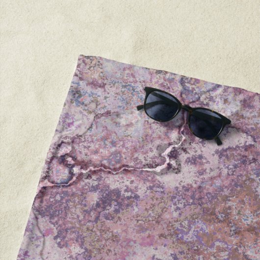 Rosa und Lila Marmor Strandtuch (Beispiel)