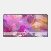 Rosa und Lila Marmorgalaxie Schreibtischunterlage (Vorderseite)