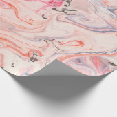 Rosa und Lila Marmormuster Geschenkpapier (Ecke)