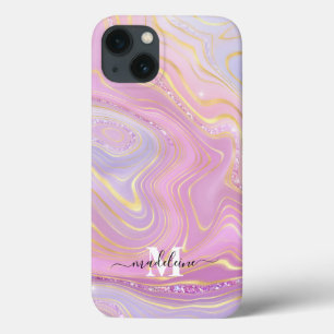 Rosa und Lila Marmorverkleidung Case-Mate iPhone Hülle