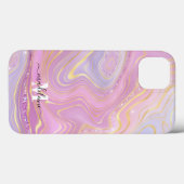 Rosa und Lila Marmorverkleidung Case-Mate iPhone Hülle (Rückseite (Horizontal))