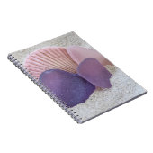 Rosa und lila Meerglas - Notebook Notizblock (Rechte Seite)