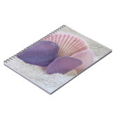 Rosa und lila Meerglas - Notebook Notizblock (Linke Seite)