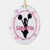 Rosa und lila Megaphon-Cheerleader Keramikornament (Rechts)