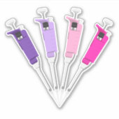 rosa und Lila Mikroipettes Aufkleber (Vorderseite)