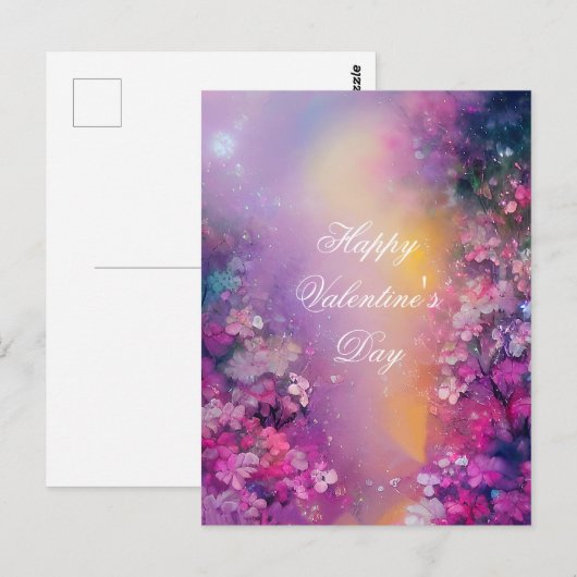 Rosa und lila Mistkeramik Postkarte (Vorne/Hinten)