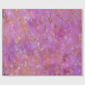 Rosa und Lila mit goldfarbenem Schleifpapier Geschenkpapier (Flach)