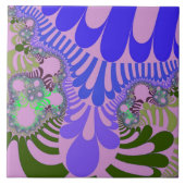 Rosa und Lila Mod Fliese (Vorderseite)