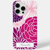 Rosa und Lila Mod, floral Case-Mate iPhone Hülle (Rückseite)