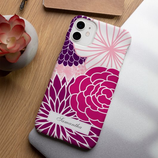 Rosa und Lila Mod, floral Case-Mate iPhone Hülle