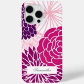 Rosa und Lila Mod, floral Case-Mate iPhone Hülle (Rückseite)