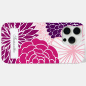 Rosa und Lila Mod, floral Case-Mate iPhone Hülle (Rückseite (Horizontal))