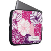 Rosa und Lila Mod, floral Laptopschutzhülle (Vorne Rechts)
