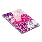 Rosa und lila Mod mit Blumen Notizblock (Rechte Seite)