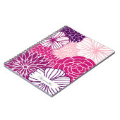 Rosa und lila Mod mit Blumen Notizblock (Linke Seite)