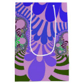 Rosa und Lila Mod Mittlere Geschenktüte (Rückseite)