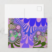 Rosa und Lila Mod Postkarte (Vorne/Hinten)