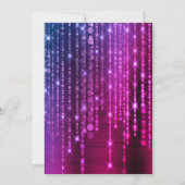 Rosa und Lila moderne Sparkle-Hochzeit Einladung (Rückseite)