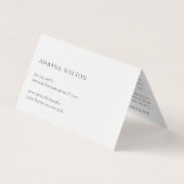 Rosa und lila Monogramm modern Visitenkarten (Rückseite)