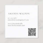 Rosa und lila Monogramm-QR-Code modern Rabattkarte (Rückseite)