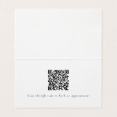 Rosa und lila Monogramm-QR-Code modern Visitenkarten (Innenseite Aufgefaltet)