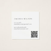 Rosa und lila Monogramm QR-Code-Package Insert (Rückseite)