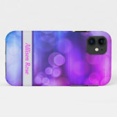 rosa und Lila Muster Abstrakter Kreise Case-Mate iPhone Hülle (Rückseite (Horizontal))