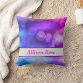 rosa und Lila Muster Abstrakter Kreise Kissen (Decke)