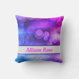 rosa und Lila Muster Abstrakter Kreise Kissen