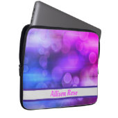 rosa und Lila Muster Abstrakter Kreise Laptopschutzhülle (Vorne Rechts)