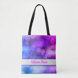 rosa und Lila Muster Abstrakter Kreise Tasche