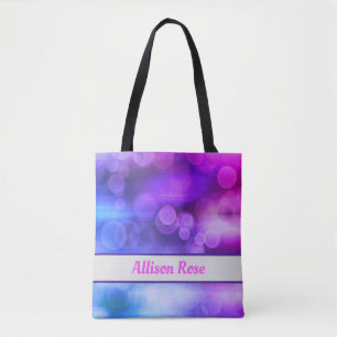 rosa und Lila Muster Abstrakter Kreise Tasche