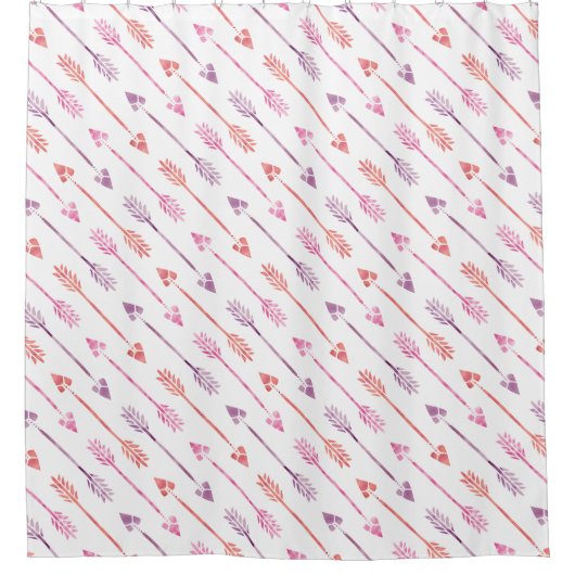 rosa und Lila Muster der Farbarme Duschvorhang (Vorderseite)