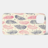 Rosa und Lila Muster ethnischer Zugehörigkeit Case-Mate iPhone Hülle (Rückseite (Horizontal))